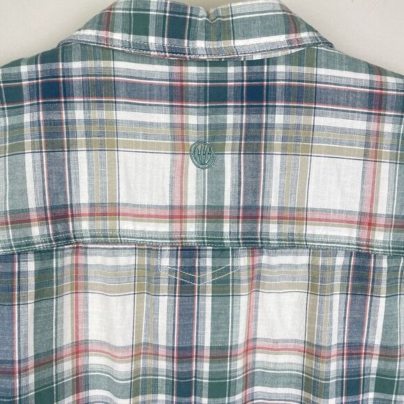 Fat Face Button Up Shirt Men 2XL XXL Multicolor Plaid Cotton Beach Casual Surf - Picture 7 of 11